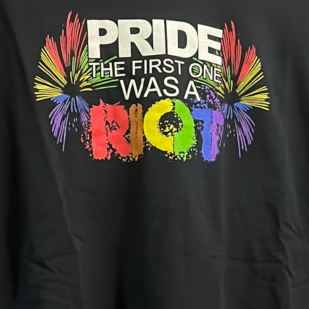 2 Pride tees for $9! Never worn. ‘Love is Love’ tee new with tags. - Picture 3 of 8
